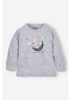 Bluzka niemowlęca SPACE TOUR z bawełny organicznej dla chłopca szara ze sklepu 5.10.15 w kategorii Kaftaniki i bluzki - zdjęcie 169699233