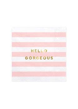 Serwetki Yummy "Hello Gorgeous" - różowe 20 szt. ze sklepu 5.10.15 w kategorii Tekstylia kuchenne - zdjęcie 169699352