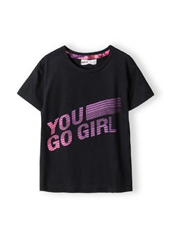 Sportowy t-shirt z wiskozy dla dziewczynki- You go girl ze sklepu 5.10.15 w kategorii Bluzki dziewczęce - zdjęcie 169699542