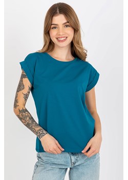 Morski damski t-shirt basic z bawełny Revolution ze sklepu 5.10.15 w kategorii Bluzki damskie - zdjęcie 169699750