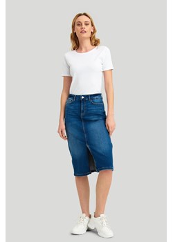 Ołówkowa spódnica jeansowa granatowa ze sklepu 5.10.15 w kategorii Spódnice - zdjęcie 169699810