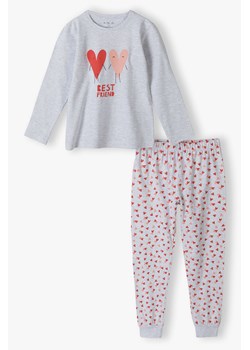 Piżama dla dziewczynki w serduszka z długim rękawem ze sklepu 5.10.15 w kategorii Piżamy dziecięce - zdjęcie 169700411