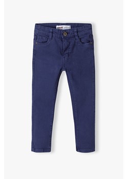 Niebieskie spodnie z bawełny dla niemowlaka ze sklepu 5.10.15 w kategorii Spodnie i półśpiochy - zdjęcie 169700440