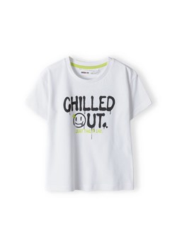 Biała koszulka bawełniana chłopięca- Chilled out ze sklepu 5.10.15 w kategorii T-shirty chłopięce - zdjęcie 169700554