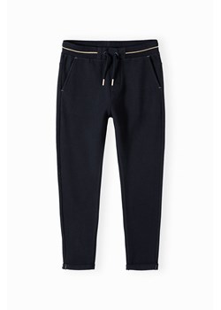 Granatowe spodnie chłopięce regular z bawełny ze sklepu 5.10.15 w kategorii Spodnie chłopięce - zdjęcie 169700654