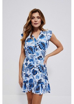Sukienka krótka z wiskozy z motywem roślinnym ze sklepu 5.10.15 w kategorii Sukienki - zdjęcie 169700781
