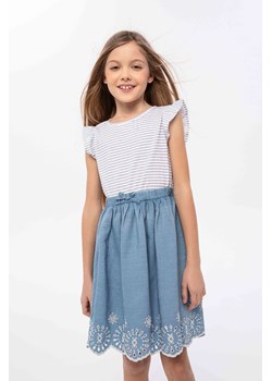 Sukienka dla dziewczynki z krótkim rękawem w paski ze sklepu 5.10.15 w kategorii Sukienki dziewczęce - zdjęcie 169701032