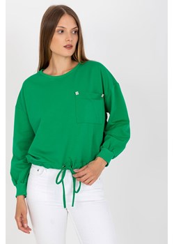 Zielona bluza bez kaptura z kieszenią RUE PARIS ze sklepu 5.10.15 w kategorii Bluzy damskie - zdjęcie 169701050