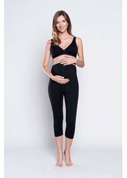 Leginsy damskie ciążowe krój 3/4 III trymestr - czarne ze sklepu 5.10.15 w kategorii Spodnie ciążowe - zdjęcie 169701143