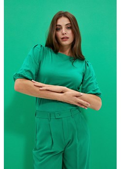 Bluzka damska z krótkim rękawem zielona ze sklepu 5.10.15 w kategorii Bluzki damskie - zdjęcie 169701212
