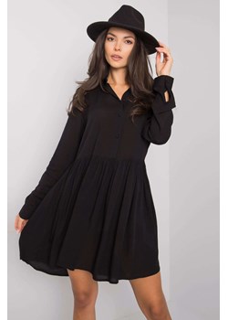Czarna sukienka damska z kołnierzykiem ze sklepu 5.10.15 w kategorii Sukienki - zdjęcie 169701474