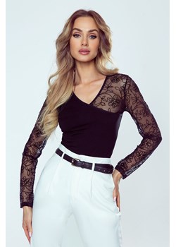 Siena czarna bluzka damska z długim rękawem ze sklepu 5.10.15 w kategorii Bluzki damskie - zdjęcie 169701493