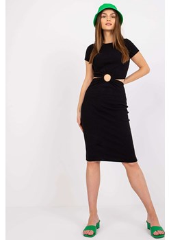Obcisła sukienka za kolano - czarna ze sklepu 5.10.15 w kategorii Sukienki - zdjęcie 169701513