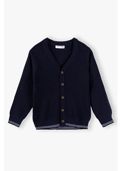 Elegancki dzianinowy sweter dla chłopca na guziki - granatowy ze sklepu 5.10.15 w kategorii Swetry chłopięce - zdjęcie 169701623
