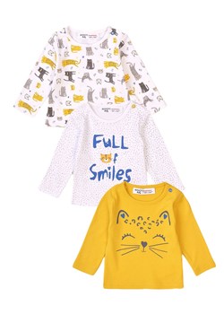 Bluzki niemowlęce bawełniane w kotki 3-pak ze sklepu 5.10.15 w kategorii Kaftaniki i bluzki - zdjęcie 169701684