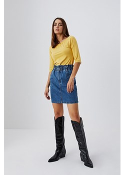 Bluzka z okrytymi ramionami dla kobiet - żółta ze sklepu 5.10.15 w kategorii Bluzki damskie - zdjęcie 169701782