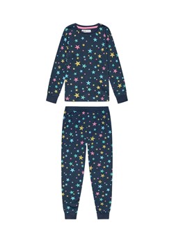 Piżama dziewczęca z długim rękawem granatowa w gwiazdki ze sklepu 5.10.15 w kategorii Piżamy dziecięce - zdjęcie 169701880