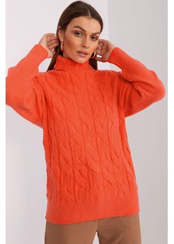 Damski sweter z golfem pomarańczowy ze sklepu 5.10.15 w kategorii Swetry damskie - zdjęcie 169701901
