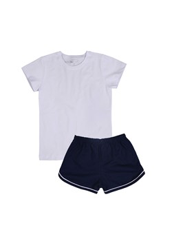 Dziewczęcy strój sportowy T-shirt i spodenki granatowy ze sklepu 5.10.15 w kategorii Komplety dziewczęce - zdjęcie 169701921