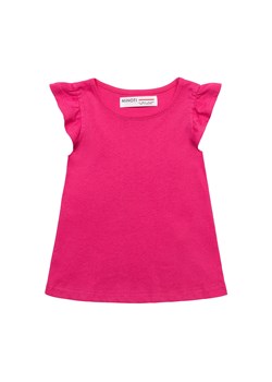 Różowa bluzka bawełniana dziewczęca z falbankami ze sklepu 5.10.15 w kategorii Bluzki dziewczęce - zdjęcie 169701970
