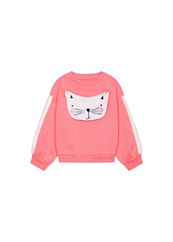 Różowa bluza dziewczęca z kotkiem ze sklepu 5.10.15 w kategorii Bluzy dziewczęce - zdjęcie 169702002
