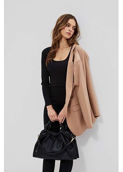 Czarna torebka damska z ekologicznej skóry ze sklepu 5.10.15 w kategorii Torby Shopper bag - zdjęcie 169702623