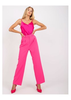 Różowe spodnie damskie garniturowe ze sklepu 5.10.15 w kategorii Spodnie damskie - zdjęcie 169702701