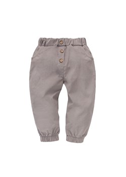Bawełniane spodnie julia  z guziczkami - szare ze sklepu 5.10.15 w kategorii Spodnie dziewczęce - zdjęcie 169702750