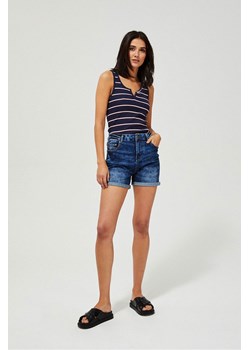 Szorty damskie jeansowe high waist -granatowe ze sklepu 5.10.15 w kategorii Szorty - zdjęcie 169702832