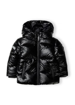 Ocieplana kurtka metaliczna pikowana dla chłopca z kapturem- czarna ze sklepu 5.10.15 w kategorii Kurtki chłopięce - zdjęcie 169702973