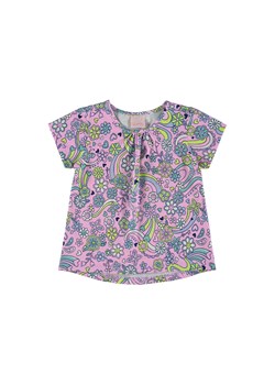 Fioletowy t-shirt dziewczęcy z nadrukiem ze sklepu 5.10.15 w kategorii Bluzki dziewczęce - zdjęcie 169703502