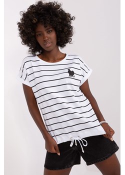 Biało-czarna bawełniana bluzka w paski ze sklepu 5.10.15 w kategorii Bluzki damskie - zdjęcie 169703514