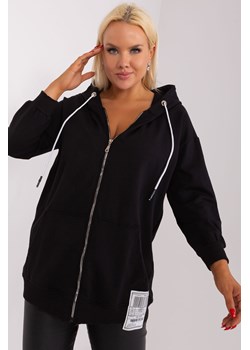 Czarna bawełniana bluza plus size ze sklepu 5.10.15 w kategorii Bluzy damskie - zdjęcie 169703560
