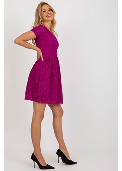 Fioletowa damska sukienka koktajlowa z koronką ze sklepu 5.10.15 w kategorii Sukienki - zdjęcie 169703701