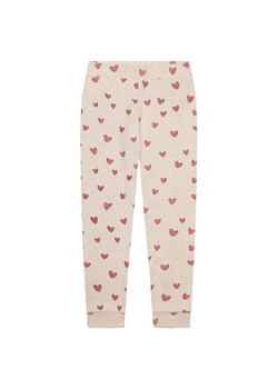Beżowe legginsy dla dziewczynki we wzory ze sklepu 5.10.15 w kategorii Spodnie dziewczęce - zdjęcie 169703751