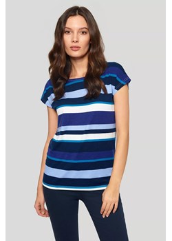 T-shirt damski w grube paski - niebieski ze sklepu 5.10.15 w kategorii Bluzki damskie - zdjęcie 169704231