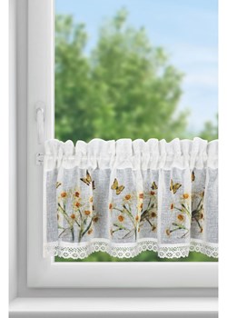 Firana gotowa flora 150x30 cm biały ze sklepu 5.10.15 w kategorii Tekstylia kuchenne - zdjęcie 169704322