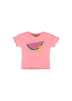 Różowy t-shirt dziewczęcy z nadrukiem ze sklepu 5.10.15 w kategorii Bluzki dziewczęce - zdjęcie 169704350