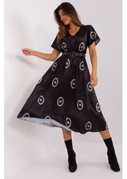 Czarna rozkloszowana sukienka damska koktajlowa ze sklepu 5.10.15 w kategorii Sukienki - zdjęcie 169704483