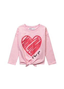 Bluzka dziewczęca bawełniana z sercem ze sklepu 5.10.15 w kategorii Bluzki dziewczęce - zdjęcie 169704561