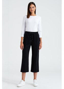 Spodnie damskie z szeroką nogawką czarne ze sklepu 5.10.15 w kategorii Spodnie damskie - zdjęcie 169704593