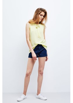 Koszula z krótkim rękawem z koronką żółta ze sklepu 5.10.15 w kategorii Bluzki damskie - zdjęcie 169704744