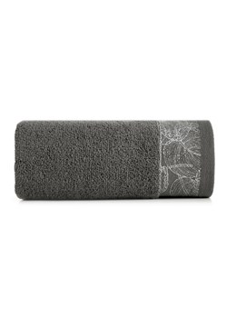 Szary ręcznik ze zdobieniem 50x90 cm ze sklepu 5.10.15 w kategorii Ręczniki - zdjęcie 169704882