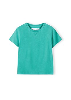 Niebieski t-shirt bawełniany basic dla niemowlaka ze sklepu 5.10.15 w kategorii Koszulki niemowlęce - zdjęcie 169705042