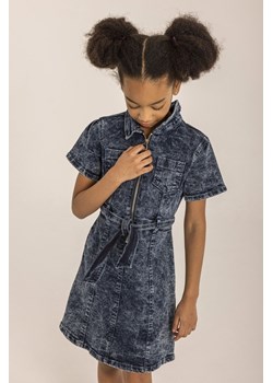 Jeasnowa sukienka dla dziewczynki z wiązaniem ze sklepu 5.10.15 w kategorii Sukienki dziewczęce - zdjęcie 169705100