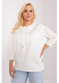 Bluzka plus size z rękawem 3/4 ecru ze sklepu 5.10.15 w kategorii Bluzki damskie - zdjęcie 169705101
