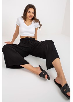 Czarne damskie spodnie z wiązaniem SUBLEVEL ze sklepu 5.10.15 w kategorii Spodnie damskie - zdjęcie 169705121