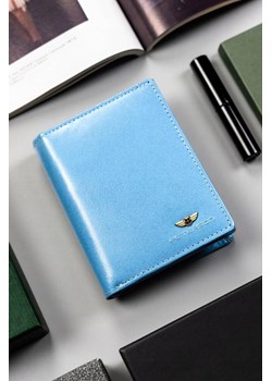 Peterson Skórzany portfel damski średnich rozmiarów niebieski ze sklepu 5.10.15 w kategorii Portfele damskie - zdjęcie 169705172