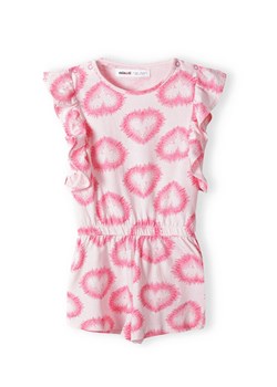 Różowy kombinezon niemowlęcy na lato w serca ze sklepu 5.10.15 w kategorii Kombinezony i kurtki - zdjęcie 169705573