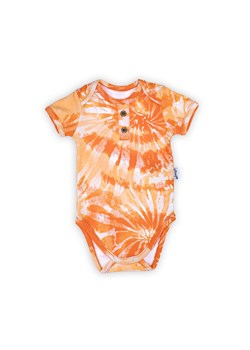 Bawełniane body niemowlęce we wzory pomarańczowe ze sklepu 5.10.15 w kategorii Body niemowlęce - zdjęcie 169705733